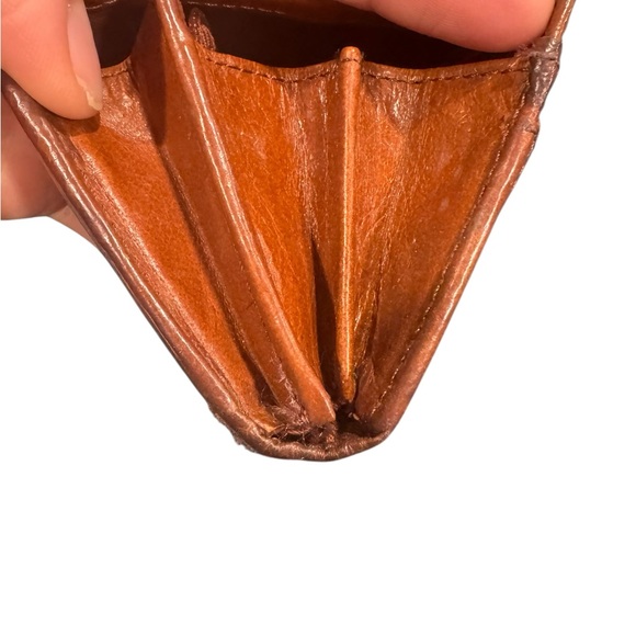 Fossil Orange Leather Zip Clutch Wallet - Picture 10 of 11